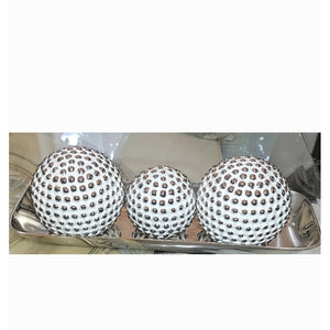 Open image in slideshow, &quot;Studded White Sphere&quot;Balls
