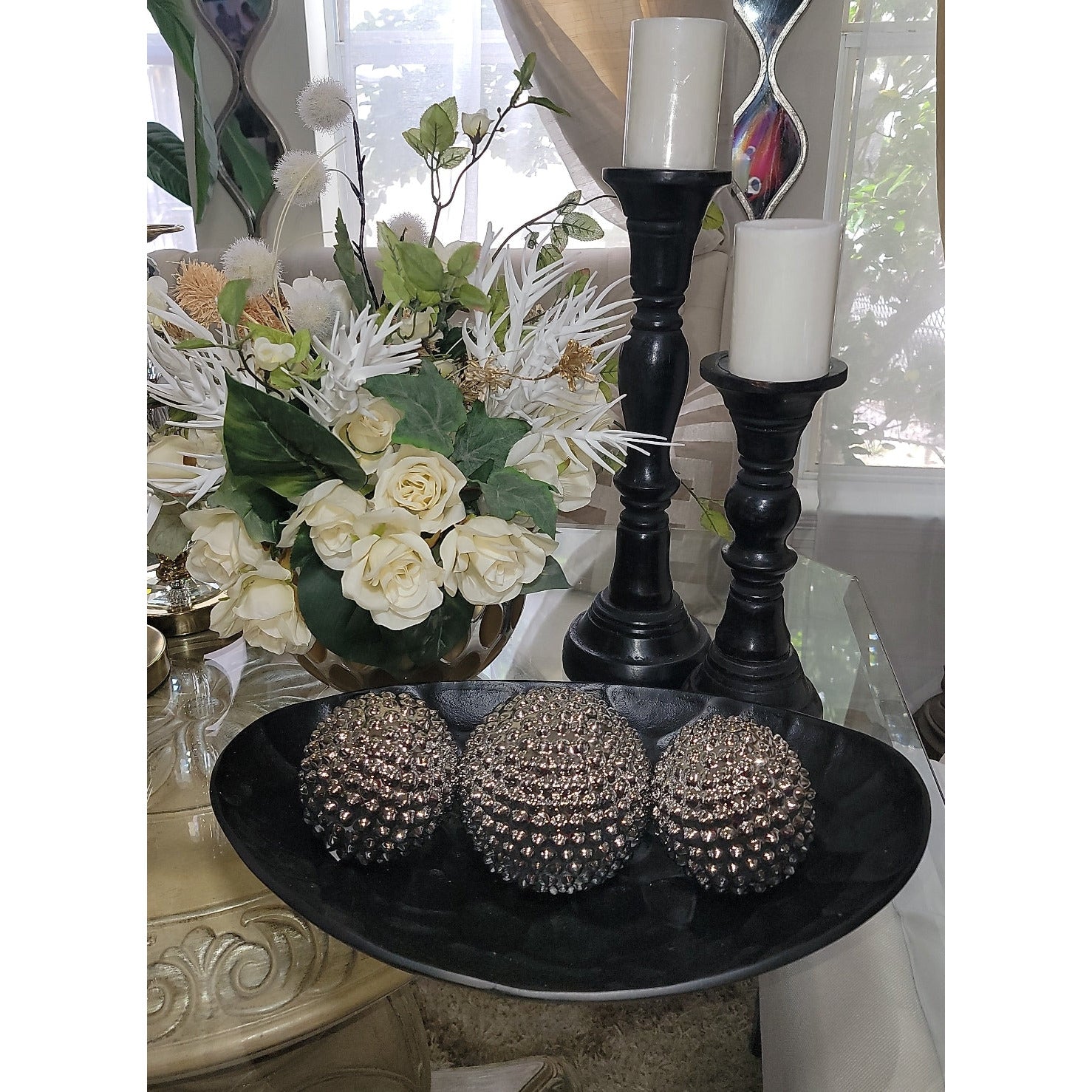 "Studded Silver Sphere"